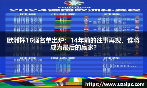 欧洲杯16强名单出炉：14年前的往事再现，谁将成为最后的赢家？