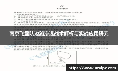 南京飞盘队边路渗透战术解析与实战应用研究