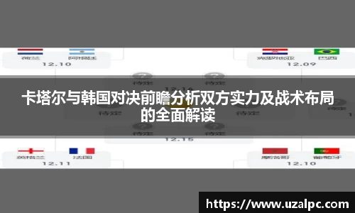 卡塔尔与韩国对决前瞻分析双方实力及战术布局的全面解读