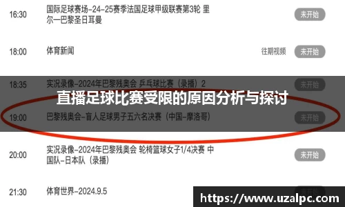 直播足球比赛受限的原因分析与探讨